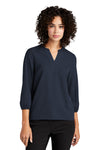 Mercer+Mettle MM2011 | Blouse | Women's Stretch Crepe 3/4-Sleeve