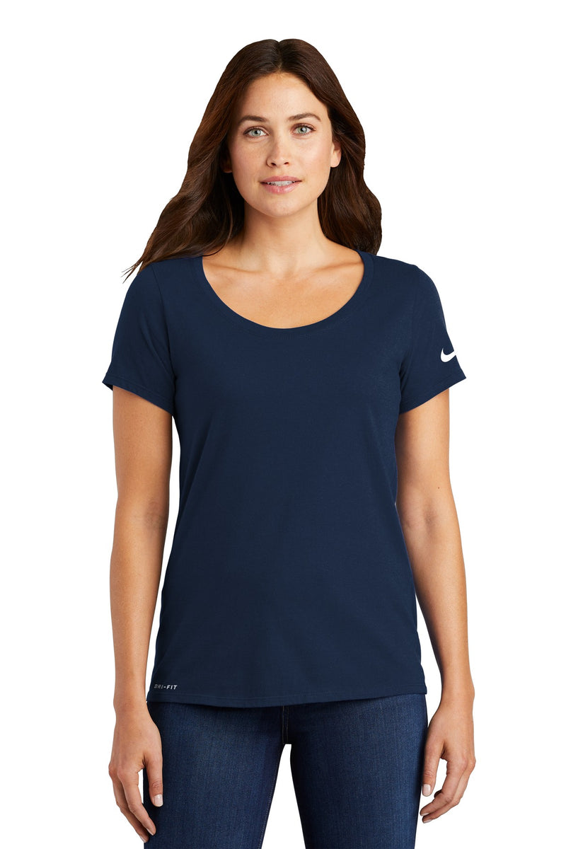 Load image into Gallery viewer, Nike Women&#39;s Dri-FIT Cotton/Poly Scoop Neck Tee. NKBQ5234
