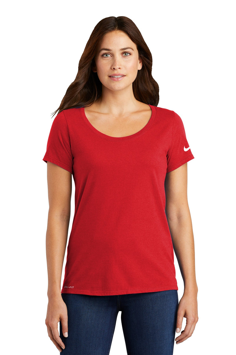 Load image into Gallery viewer, Nike Women&#39;s Dri-FIT Cotton/Poly Scoop Neck Tee. NKBQ5234
