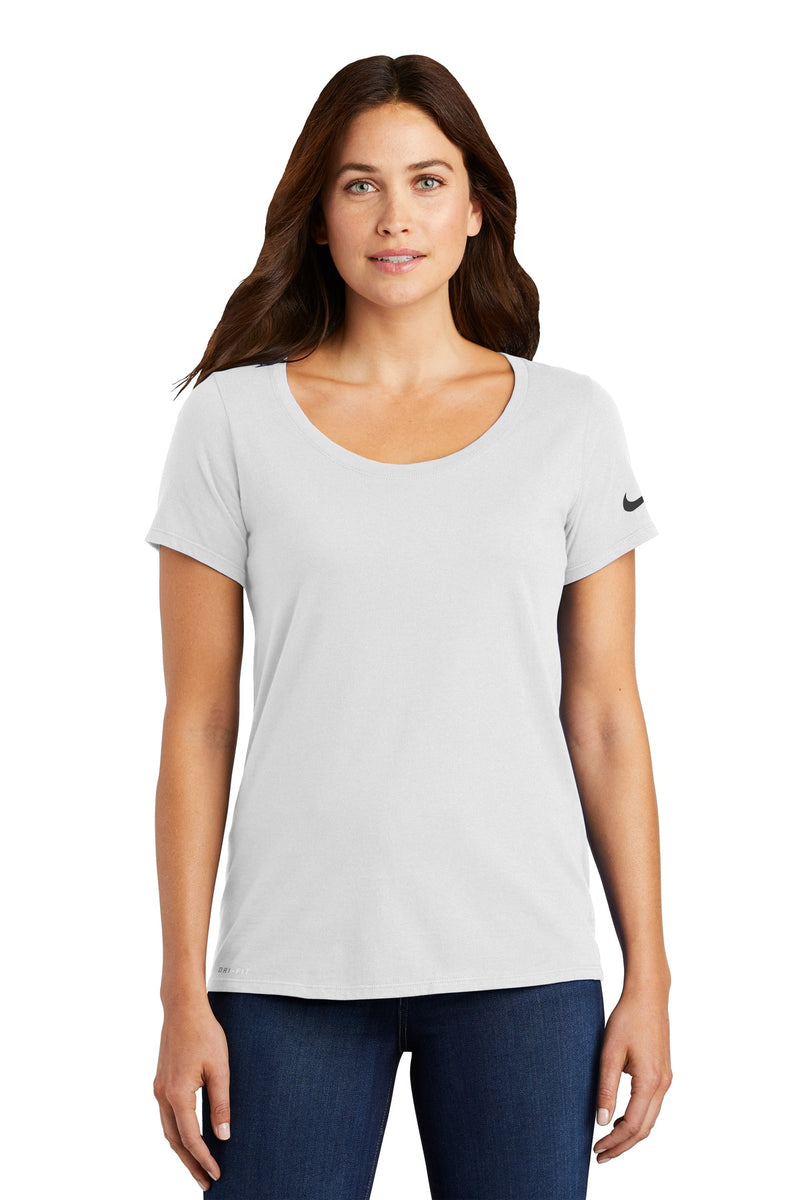 Load image into Gallery viewer, Nike Women&#39;s Dri-FIT Cotton/Poly Scoop Neck Tee. NKBQ5234
