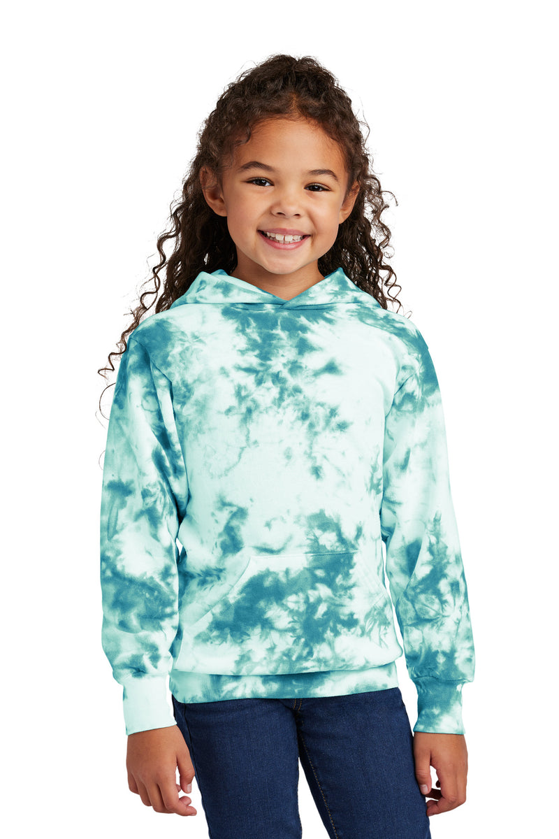 Load image into Gallery viewer, Port &amp; Co Youth Crystal Tie-Dye Pullover Hoodie PC144Y
