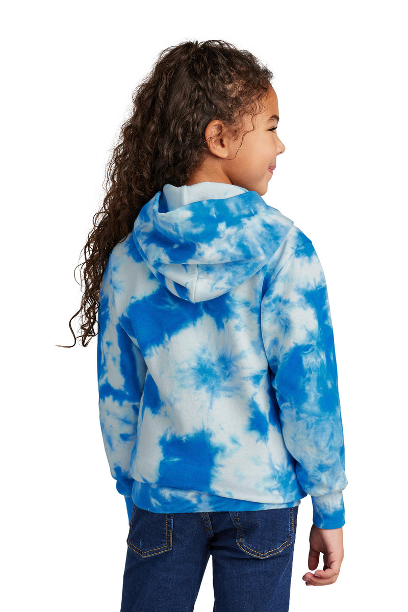 Load image into Gallery viewer, Port &amp; Co Youth Crystal Tie-Dye Pullover Hoodie PC144Y
