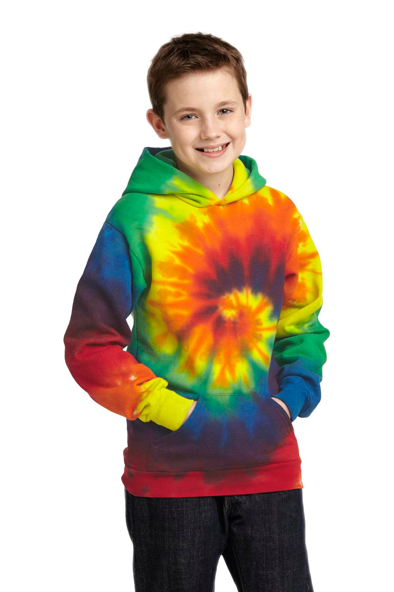 Load image into Gallery viewer, Port &amp; Co Youth Tie-Dye Pullover Hooded Sweatshirt. PC146Y

