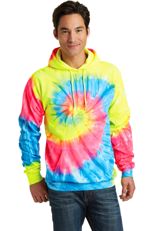 Port & Co Tie-Dye Pullover Hooded Sweatshirt. PC146