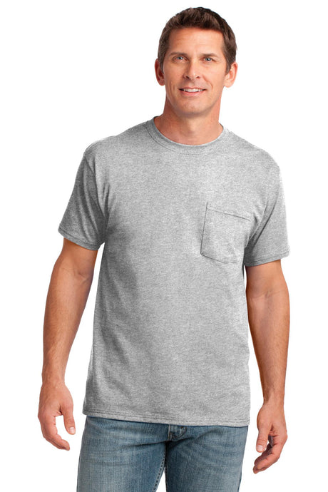 Port & Co Core Cotton Pocket Tee. PC54P