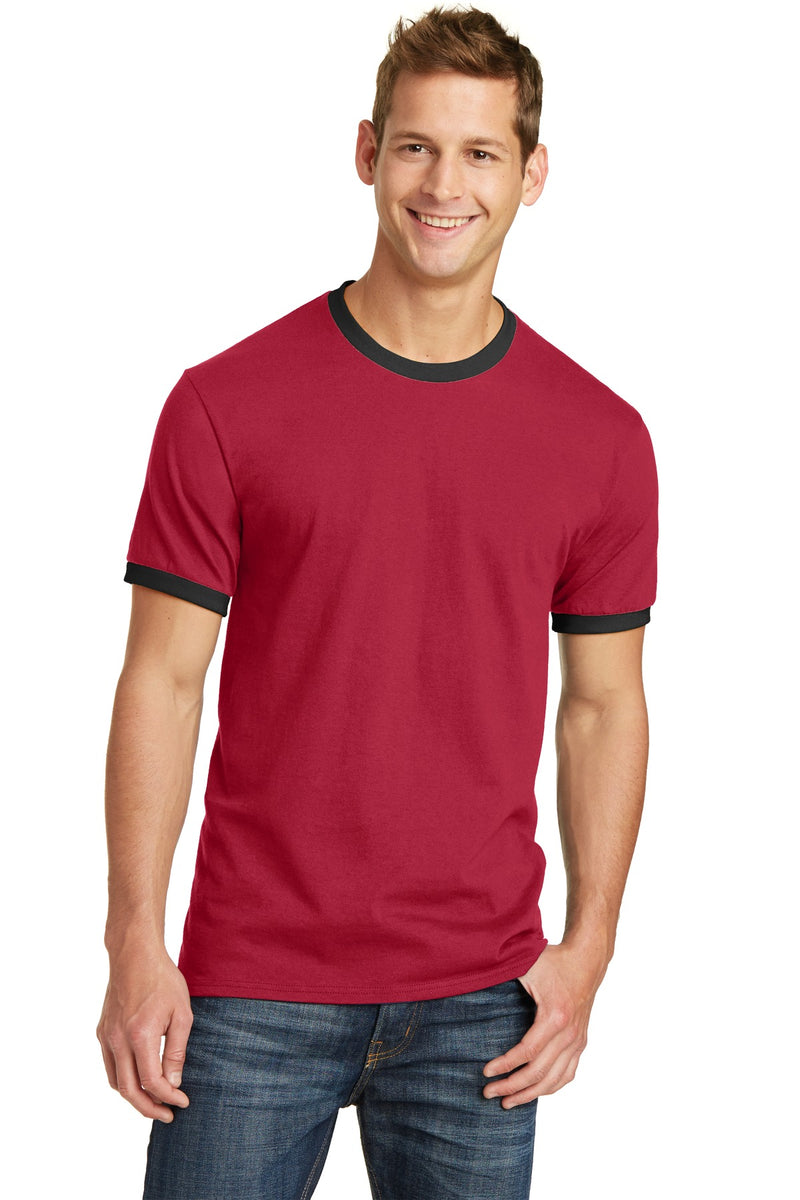 Load image into Gallery viewer, Port &amp; Co Core Cotton Ringer Tee.  PC54R
