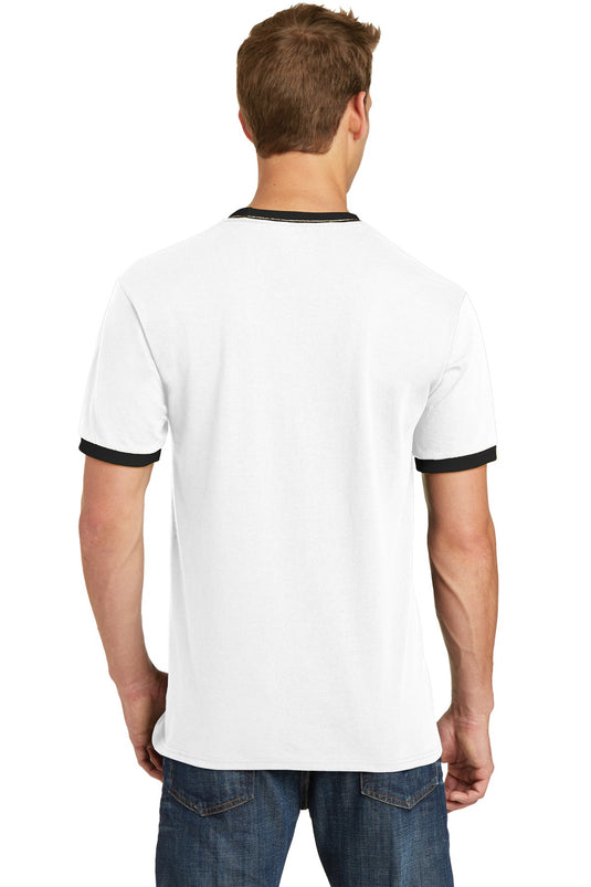 Port & Co Core Cotton Ringer Tee.  PC54R