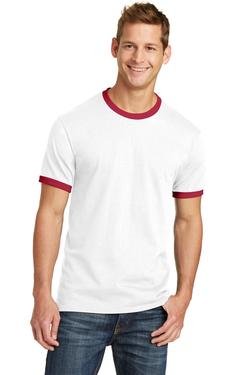 Load image into Gallery viewer, Port &amp; Co Core Cotton Ringer Tee.  PC54R
