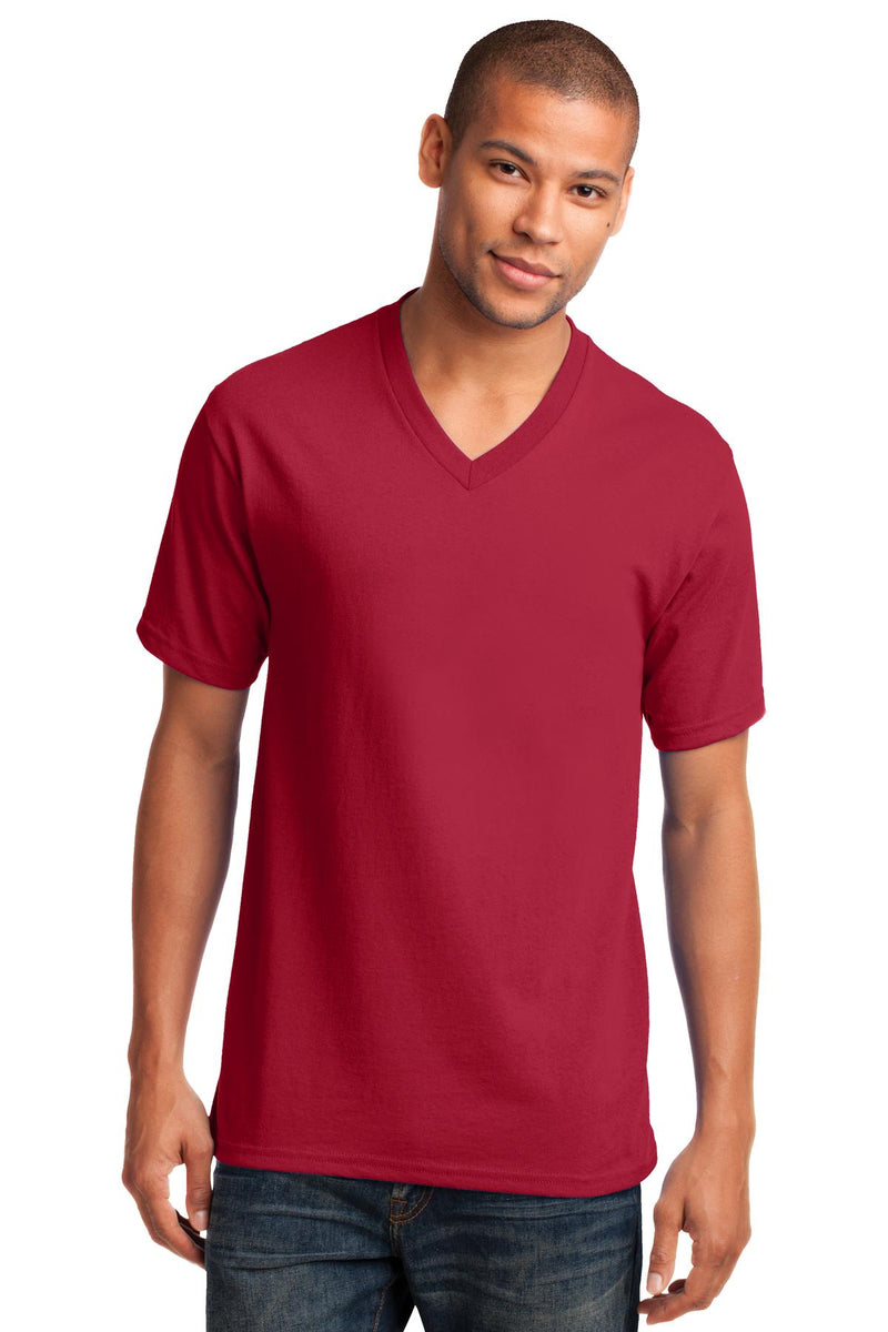 Load image into Gallery viewer, Port &amp; Co Core Cotton V-Neck Tee. PC54V
