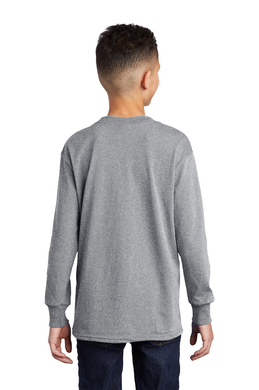 Port & Co Youth Long Sleeve Core Cotton Tee. PC54YLS