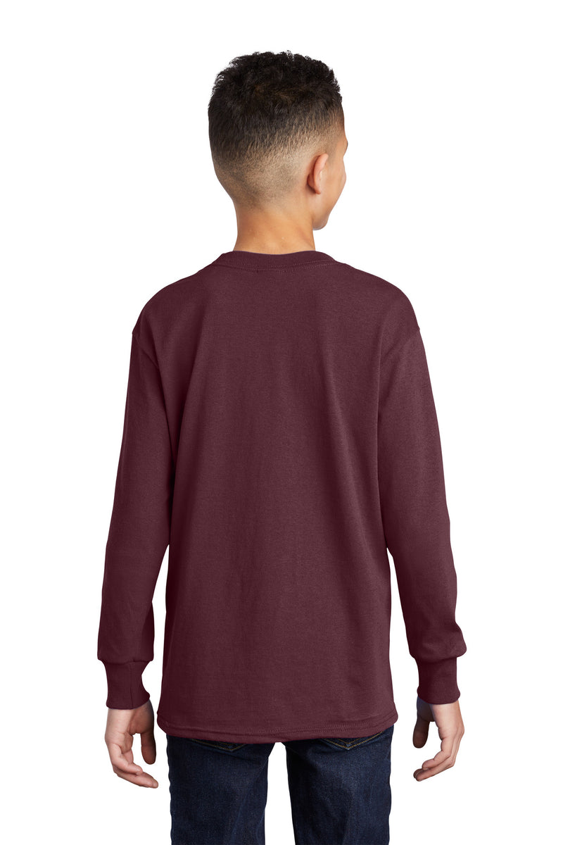 Load image into Gallery viewer, Port &amp; Co Youth Long Sleeve Core Cotton Tee. PC54YLS
