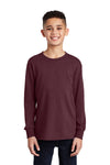 Port & Co Youth Long Sleeve Core Cotton Tee. PC54YLS