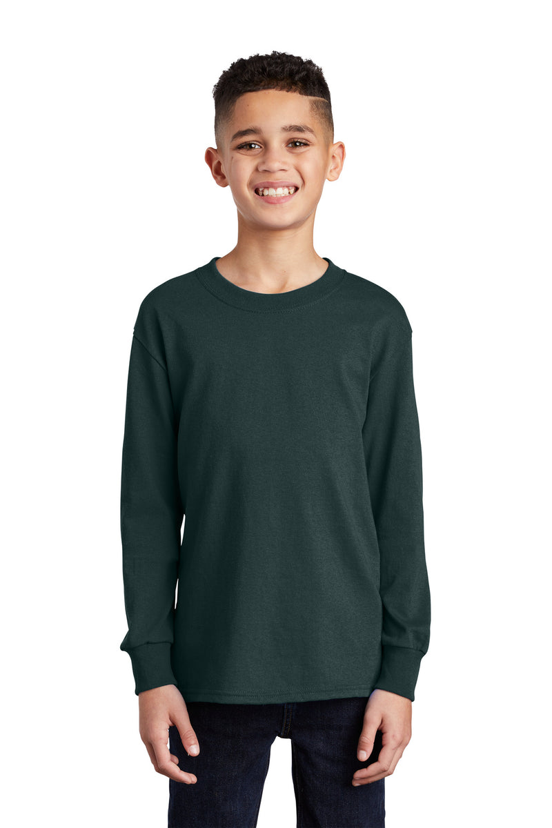 Load image into Gallery viewer, Port &amp; Co Youth Long Sleeve Core Cotton Tee. PC54YLS
