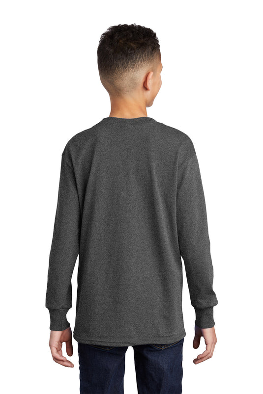 Port & Co Youth Long Sleeve Core Cotton Tee. PC54YLS