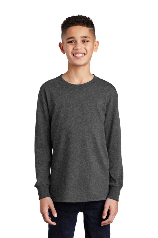 Port & Co Youth Long Sleeve Core Cotton Tee. PC54YLS