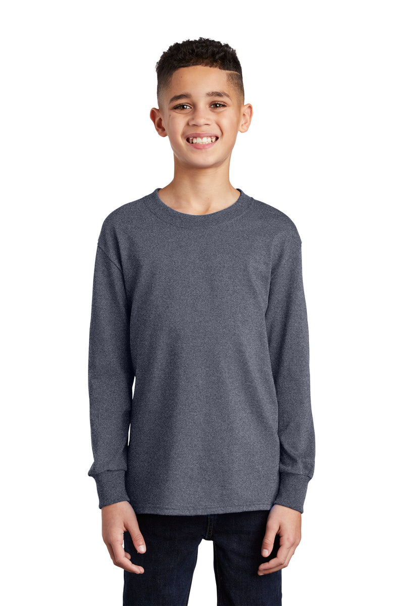 Load image into Gallery viewer, Port &amp; Co Youth Long Sleeve Core Cotton Tee. PC54YLS
