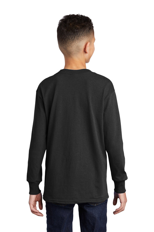 Port & Co Youth Long Sleeve Core Cotton Tee. PC54YLS