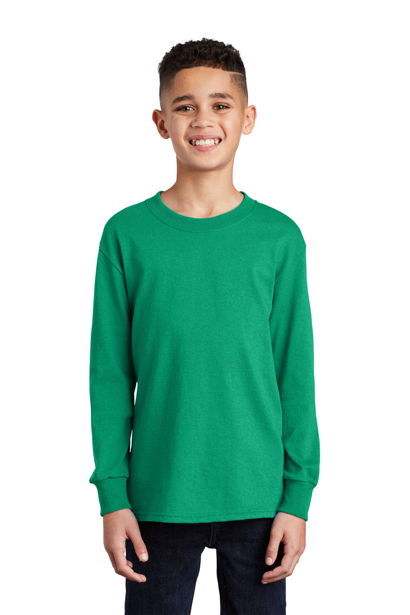 Load image into Gallery viewer, Port &amp; Co Youth Long Sleeve Core Cotton Tee. PC54YLS
