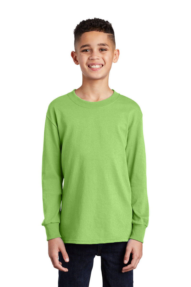 Load image into Gallery viewer, Port &amp; Co Youth Long Sleeve Core Cotton Tee. PC54YLS

