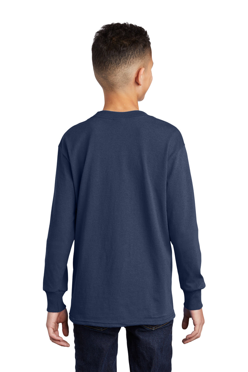 Load image into Gallery viewer, Port &amp; Co Youth Long Sleeve Core Cotton Tee. PC54YLS
