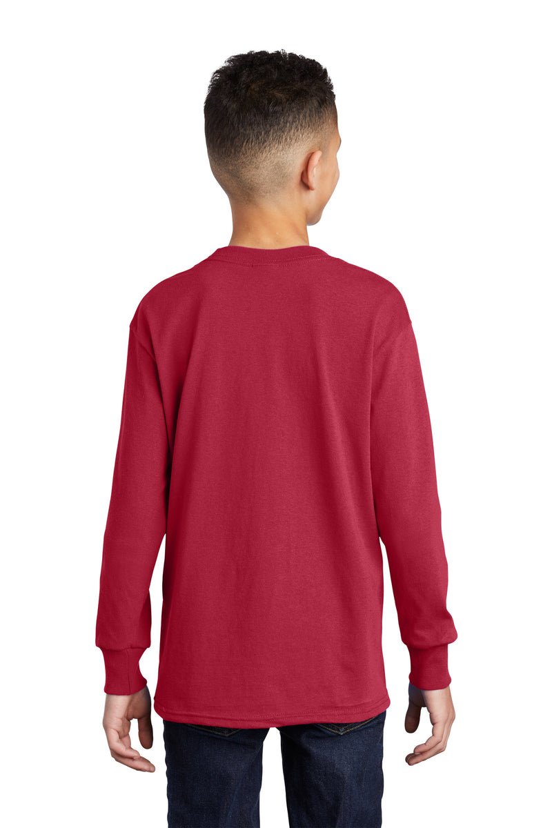 Load image into Gallery viewer, Port &amp; Co Youth Long Sleeve Core Cotton Tee. PC54YLS
