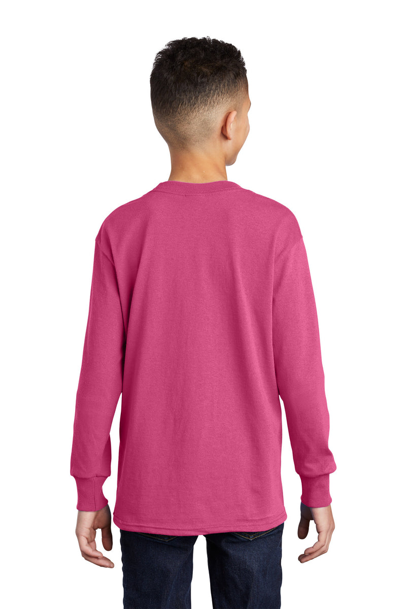 Load image into Gallery viewer, Port &amp; Co Youth Long Sleeve Core Cotton Tee. PC54YLS
