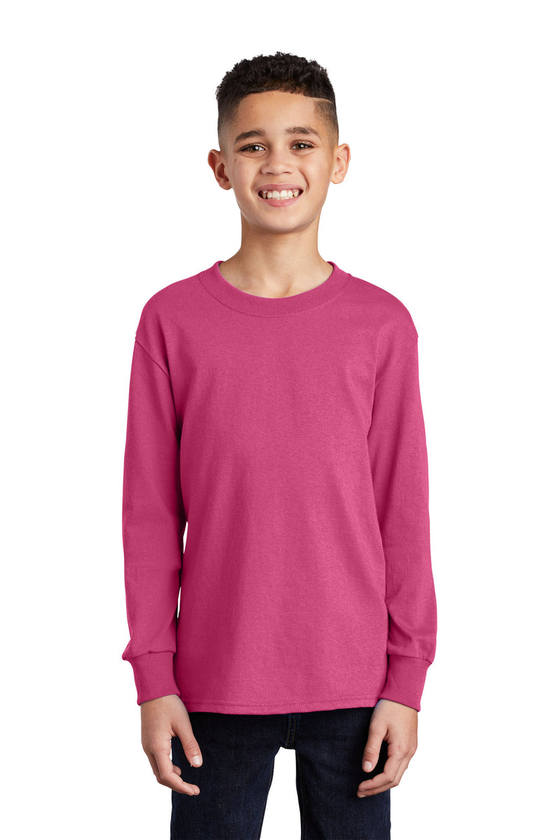 Load image into Gallery viewer, Port &amp; Co Youth Long Sleeve Core Cotton Tee. PC54YLS
