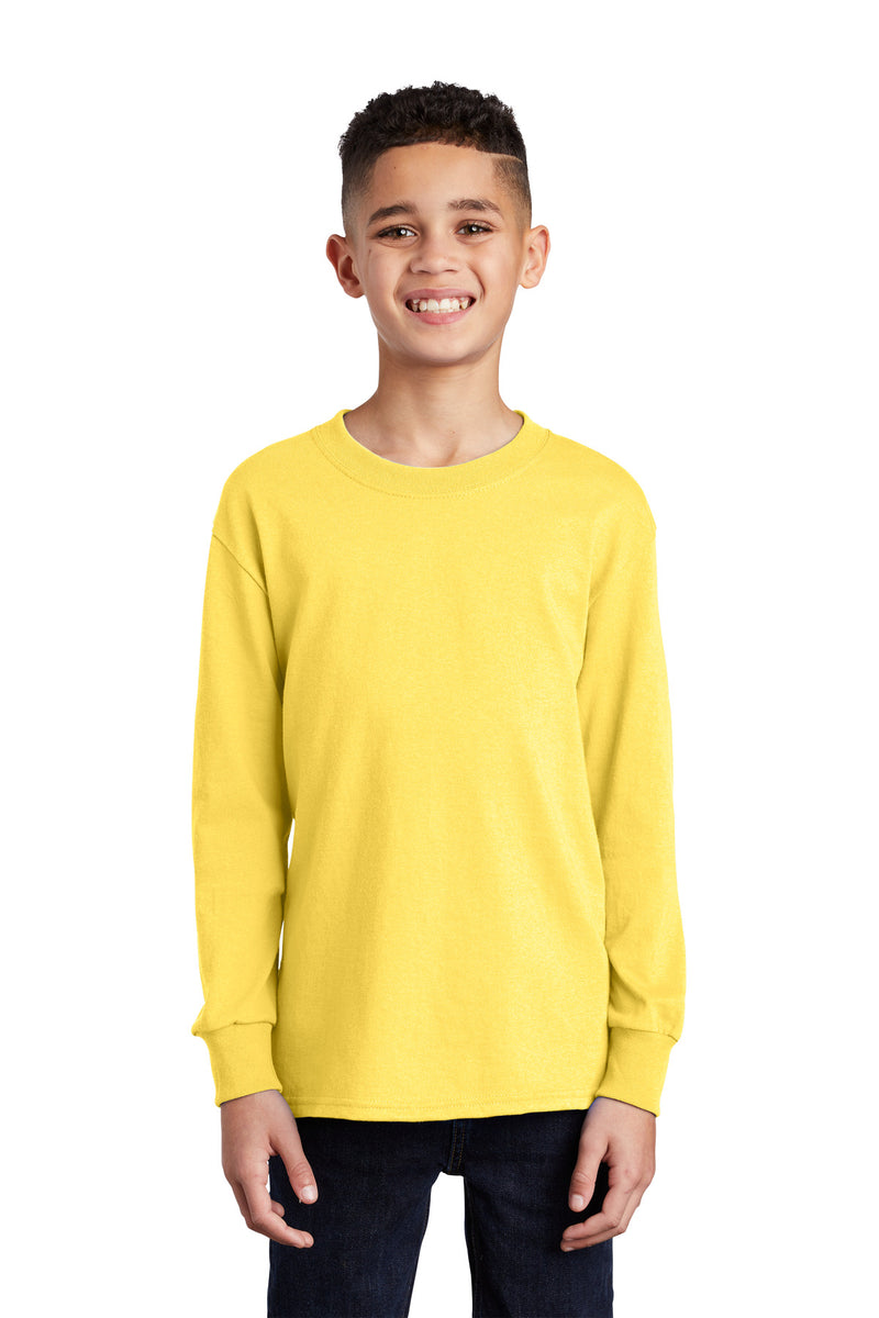 Load image into Gallery viewer, Port &amp; Co Youth Long Sleeve Core Cotton Tee. PC54YLS

