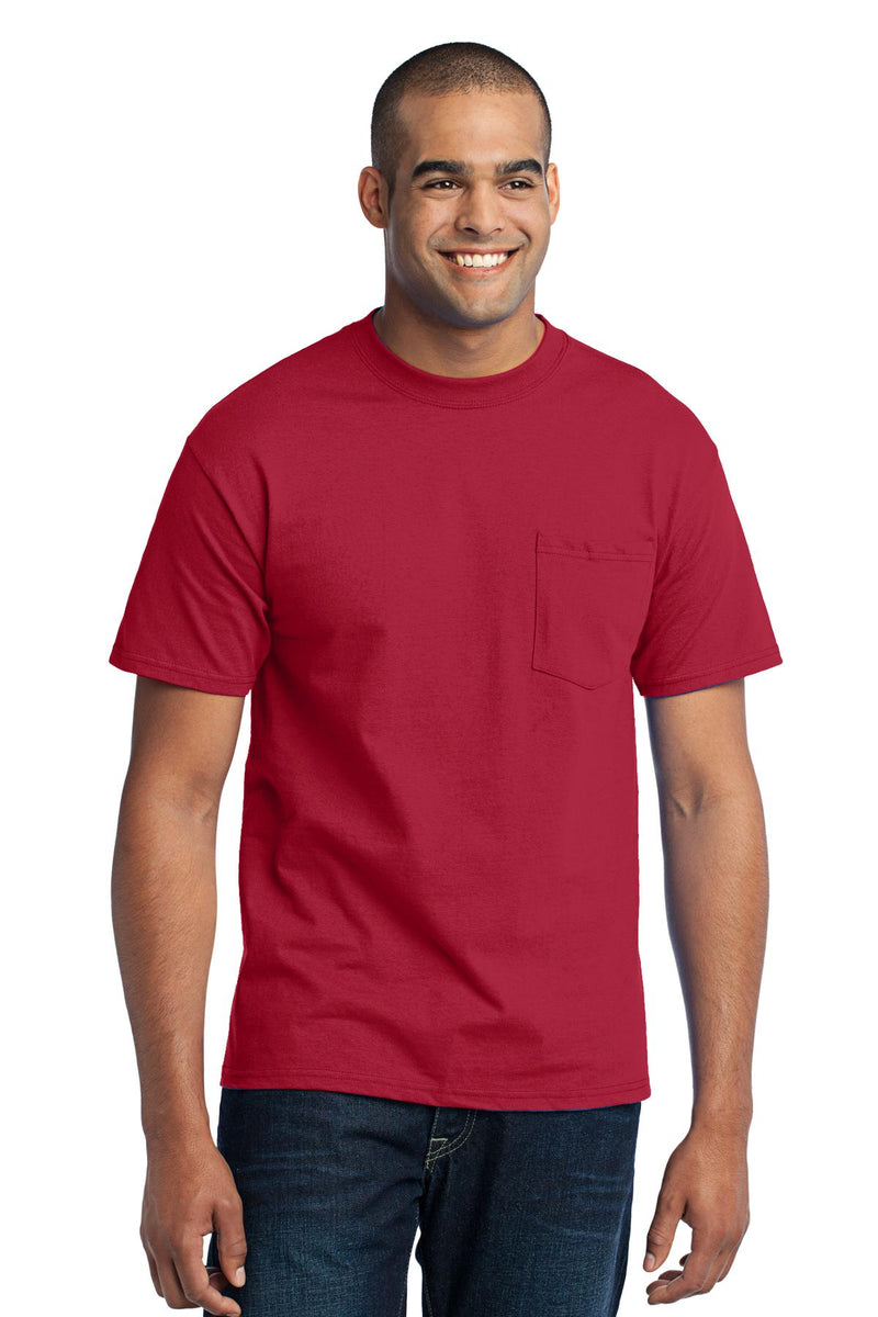 Load image into Gallery viewer, Port &amp; Co Tall Core Blend Pocket Tee. PC55PT
