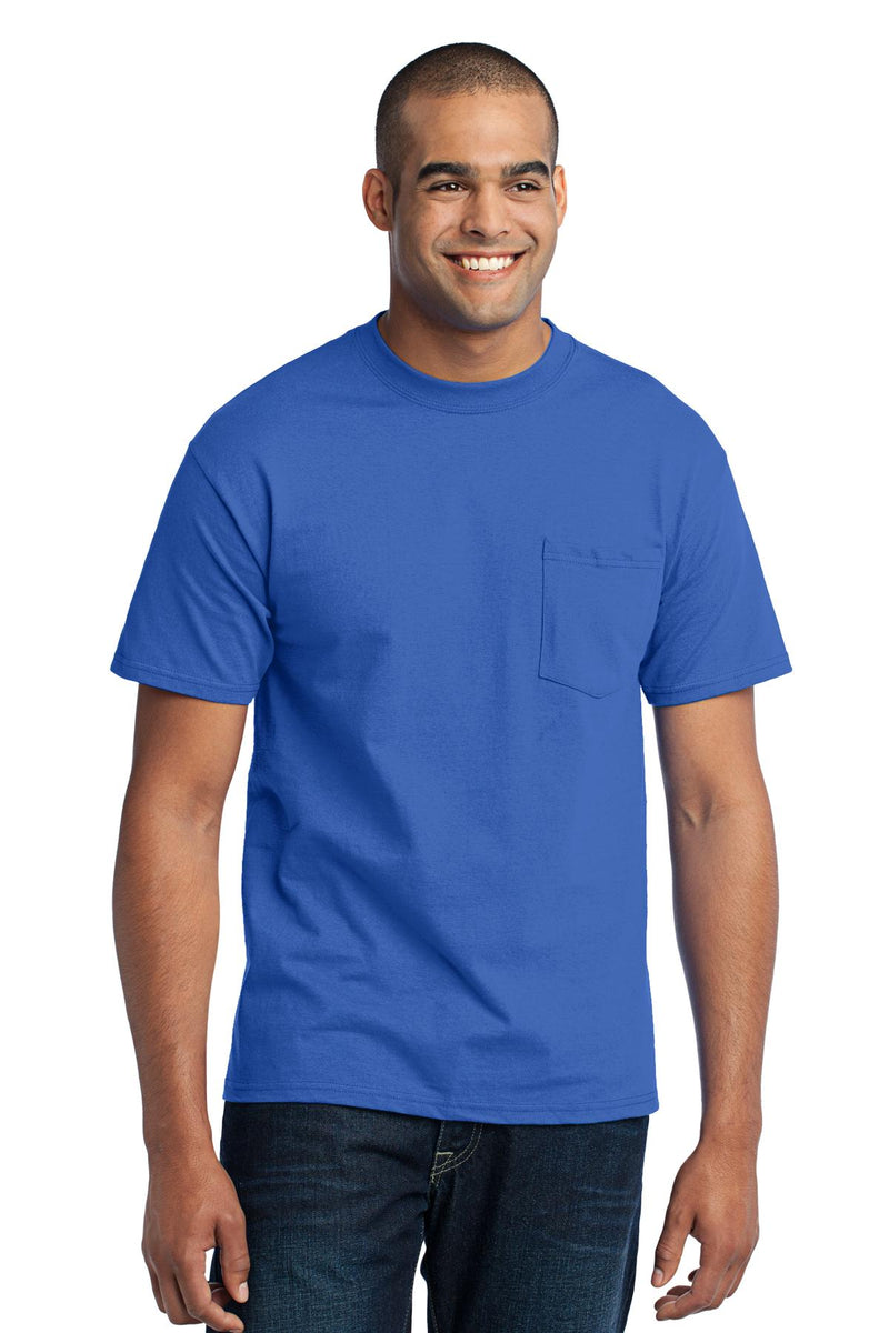 Load image into Gallery viewer, Port &amp; Co Tall Core Blend Pocket Tee. PC55PT
