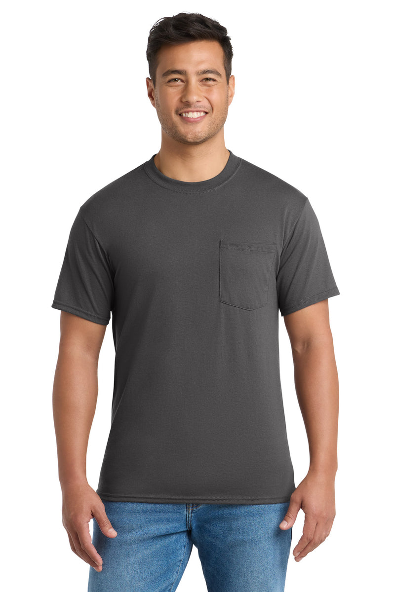 Load image into Gallery viewer, Port &amp; Co Tall Core Blend Pocket Tee. PC55PT
