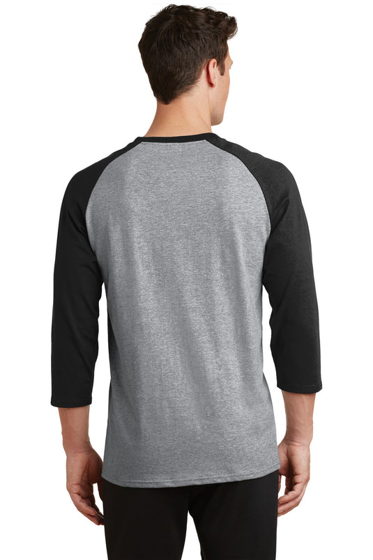 Port & Co Core Blend 3/4-Sleeve Raglan Tee. PC55RS