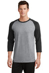 Port & Co Core Blend 3/4-Sleeve Raglan Tee. PC55RS
