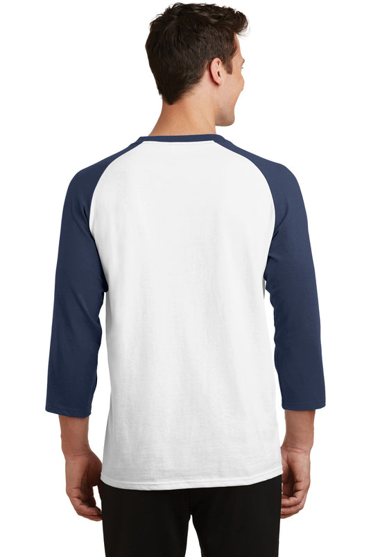 Port & Co Core Blend 3/4-Sleeve Raglan Tee. PC55RS