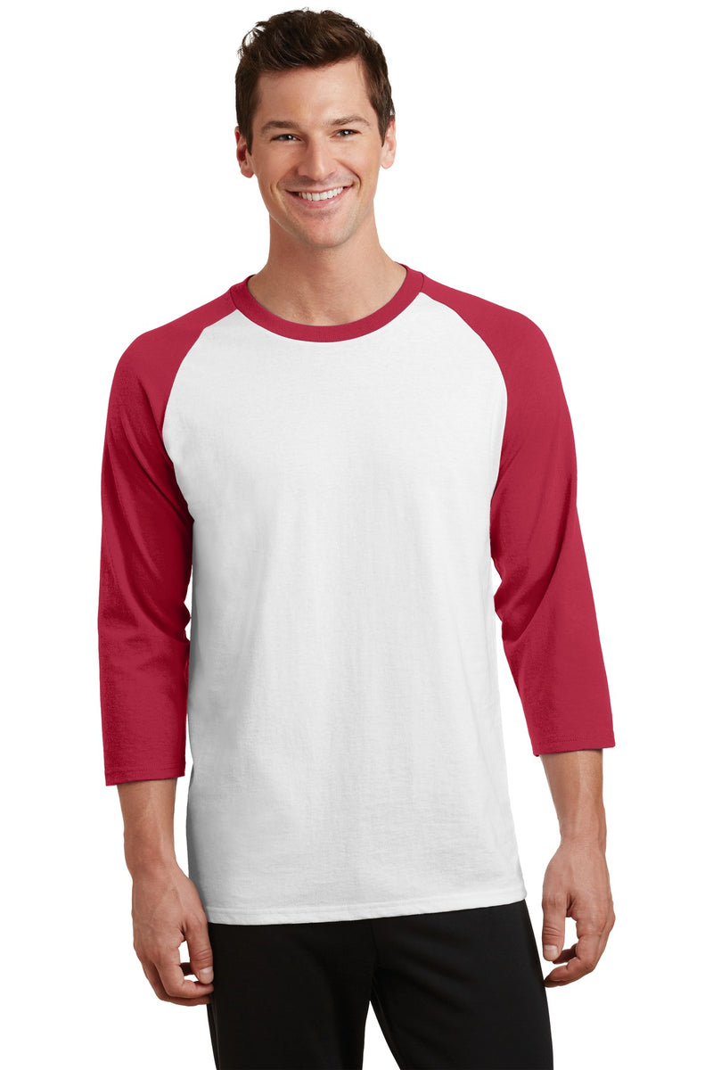 Load image into Gallery viewer, Port &amp; Co Core Blend 3/4-Sleeve Raglan Tee. PC55RS
