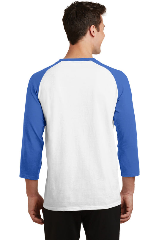 Port & Co Core Blend 3/4-Sleeve Raglan Tee. PC55RS