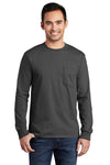 Port & Co Tall Long Sleeve Essential Pocket Tee. PC61LSPT