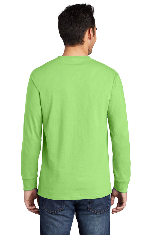 Port & Co Tall Long Sleeve Essential Pocket Tee. PC61LSPT