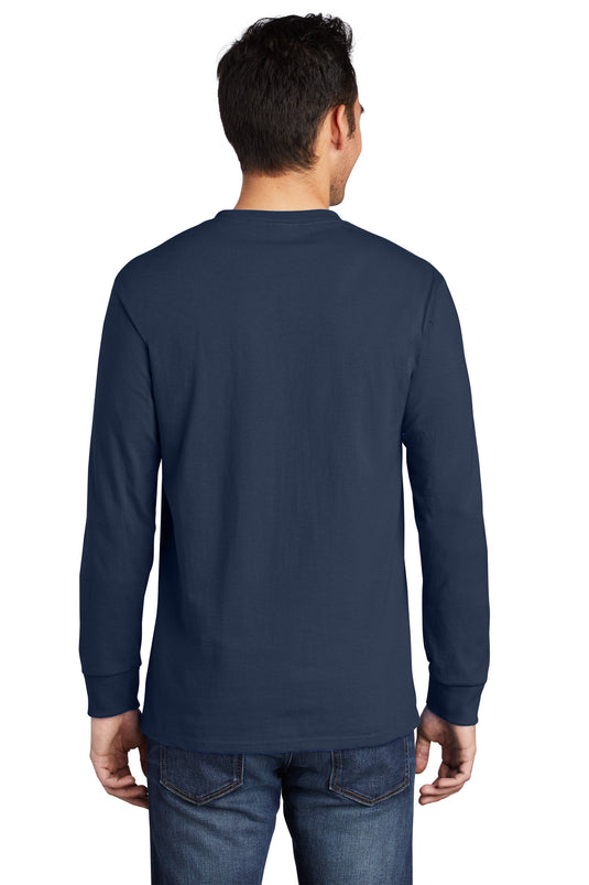 Port & Co Tall Long Sleeve Essential Pocket Tee. PC61LSPT