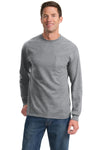 Port & Co Long Sleeve Essential Pocket Tee.  PC61LSP