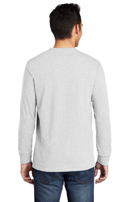 Port & Co Long Sleeve Essential Pocket Tee.  PC61LSP