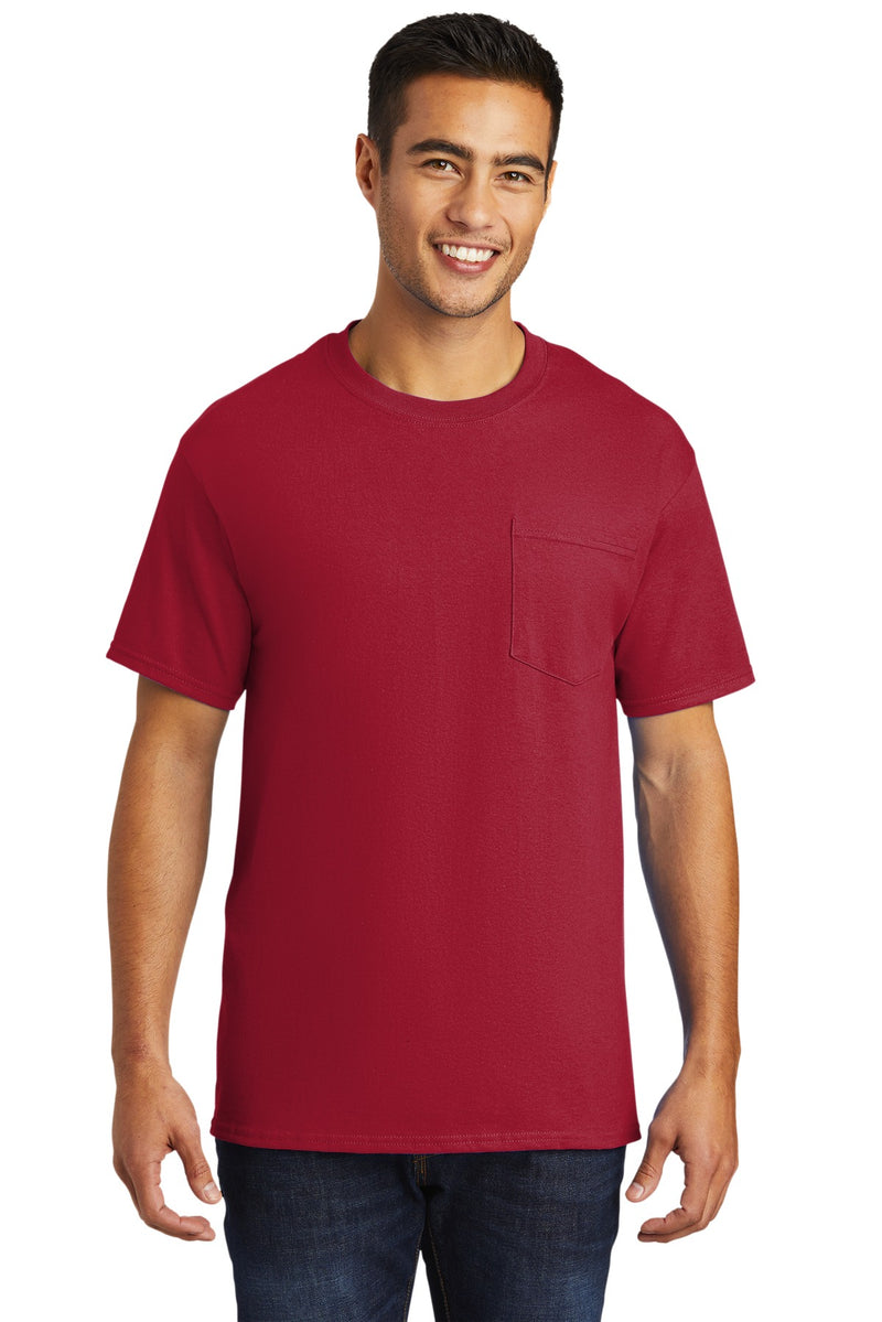 Load image into Gallery viewer, Port &amp; Co Tall Essential Pocket Tee. PC61PT
