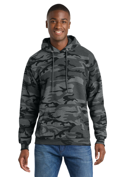 Port & Co Core Fleece Camo Pullover Hooded Sweatshirt. PC78HC