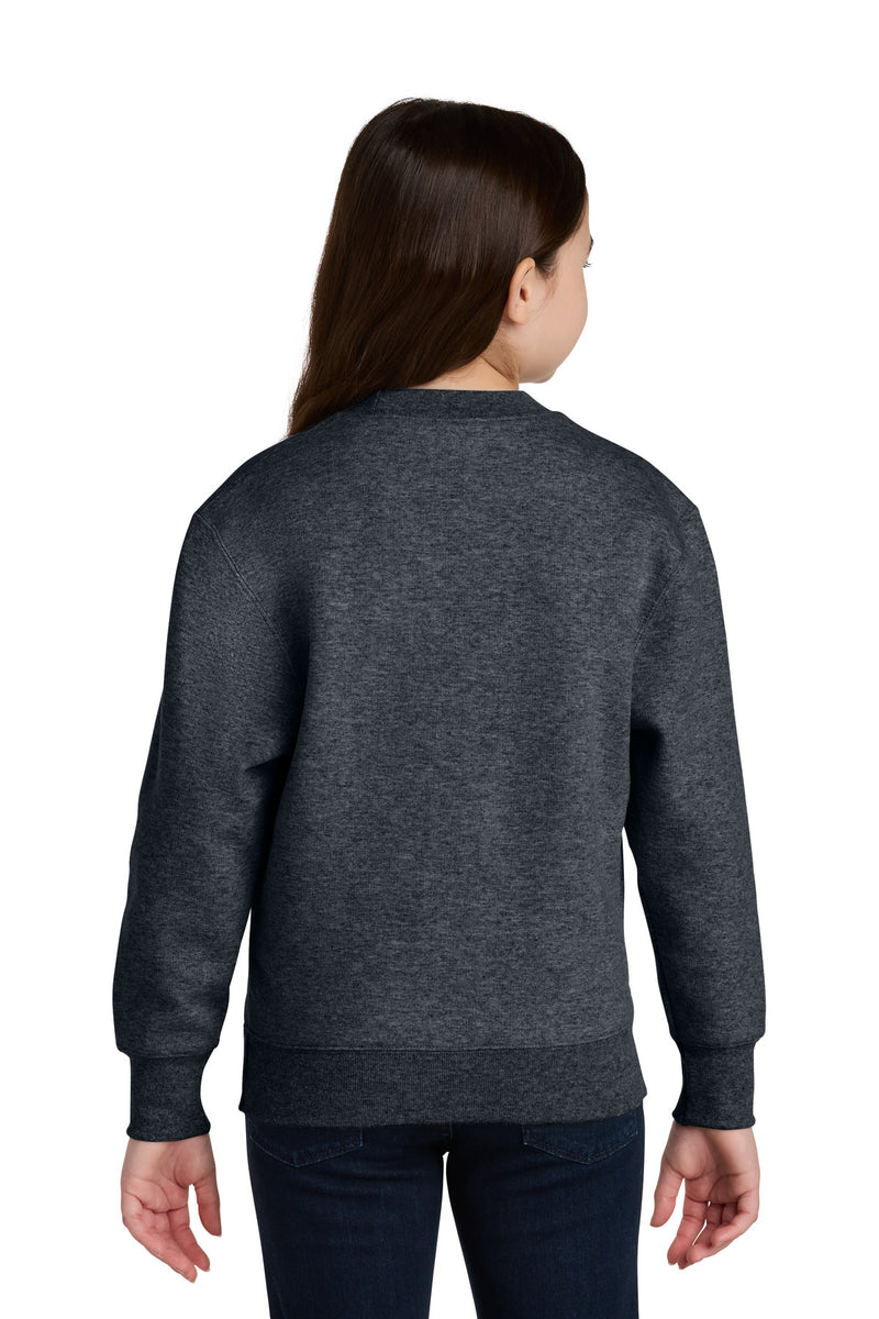 Load image into Gallery viewer, Port &amp; Co Youth Core Fleece Crewneck Pocket Sweatshirt PC78YPKT
