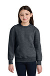 Port & Co Youth Core Fleece Crewneck Pocket Sweatshirt PC78YPKT