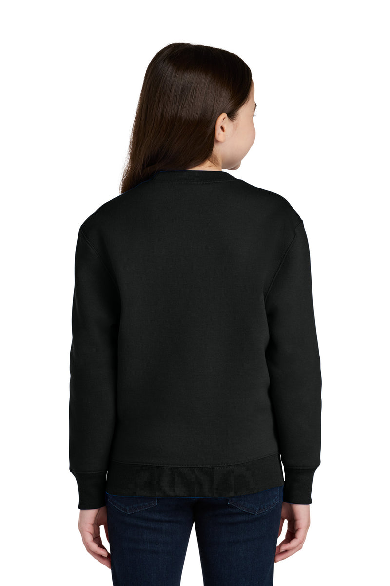 Load image into Gallery viewer, Port &amp; Co Youth Core Fleece Crewneck Pocket Sweatshirt PC78YPKT
