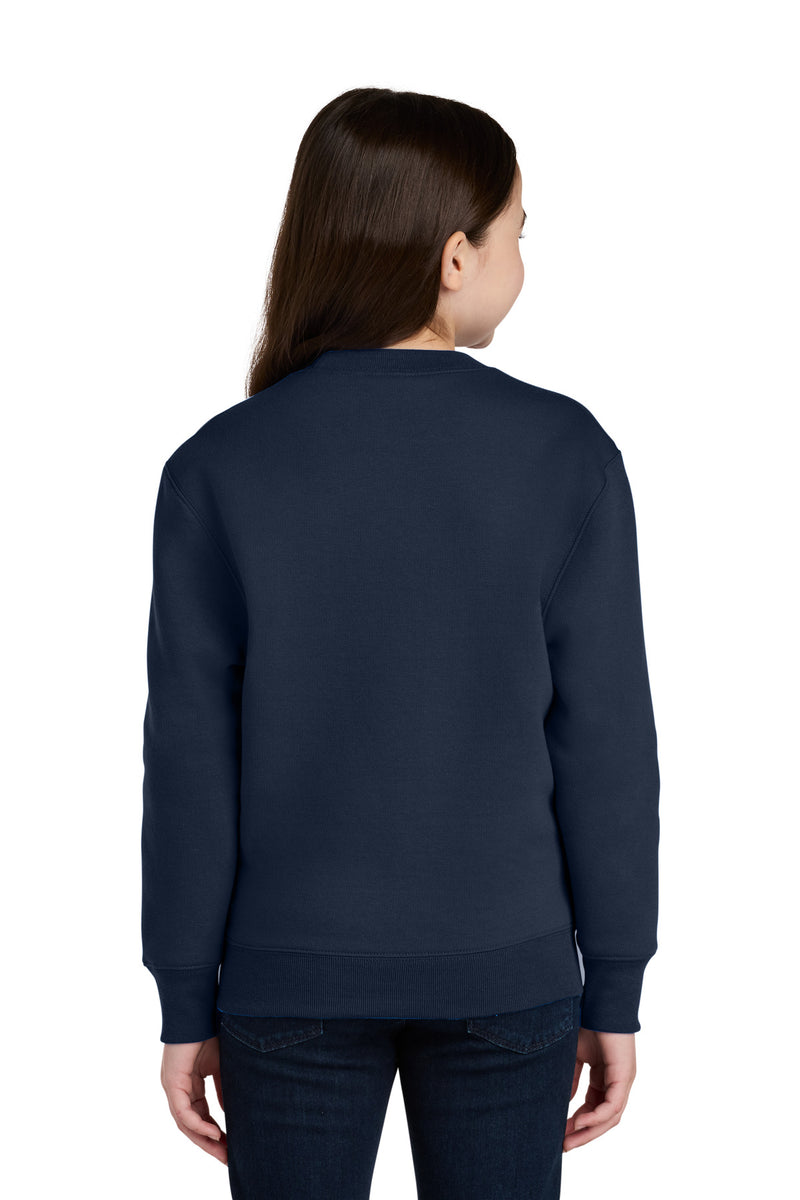 Load image into Gallery viewer, Port &amp; Co Youth Core Fleece Crewneck Pocket Sweatshirt PC78YPKT
