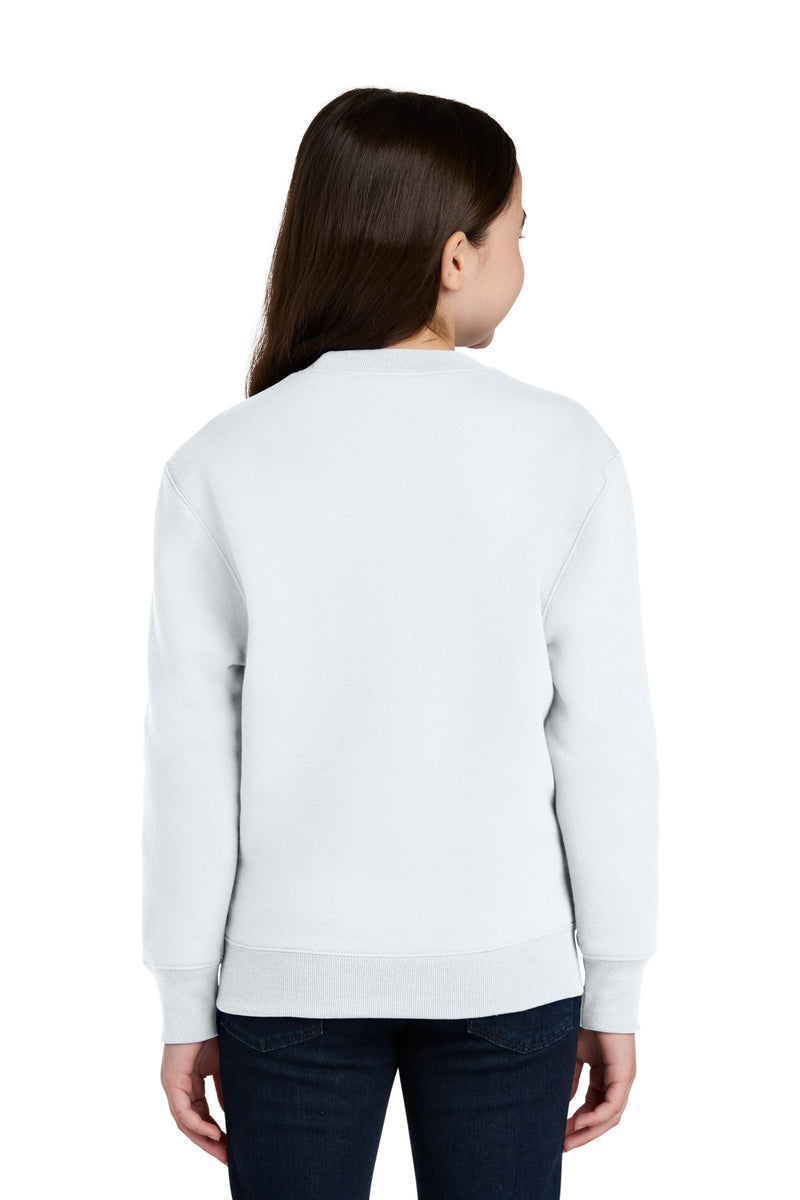 Load image into Gallery viewer, Port &amp; Co Youth Core Fleece Crewneck Pocket Sweatshirt PC78YPKT
