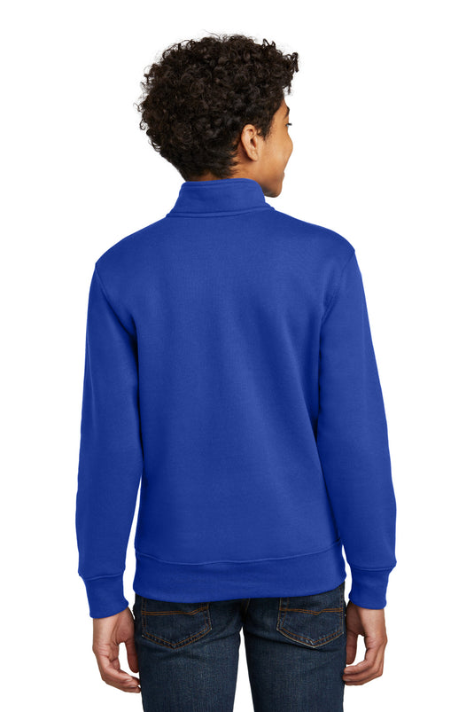 Port & Co Youth Core Fleece 1/4-Zip Pullover Sweatshirt PC78YQ