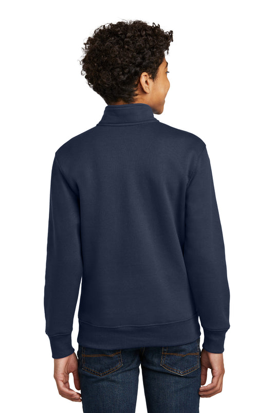 Port & Co Youth Core Fleece 1/4-Zip Pullover Sweatshirt PC78YQ